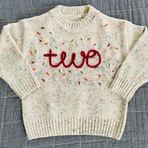 Personalized embroidered sweater